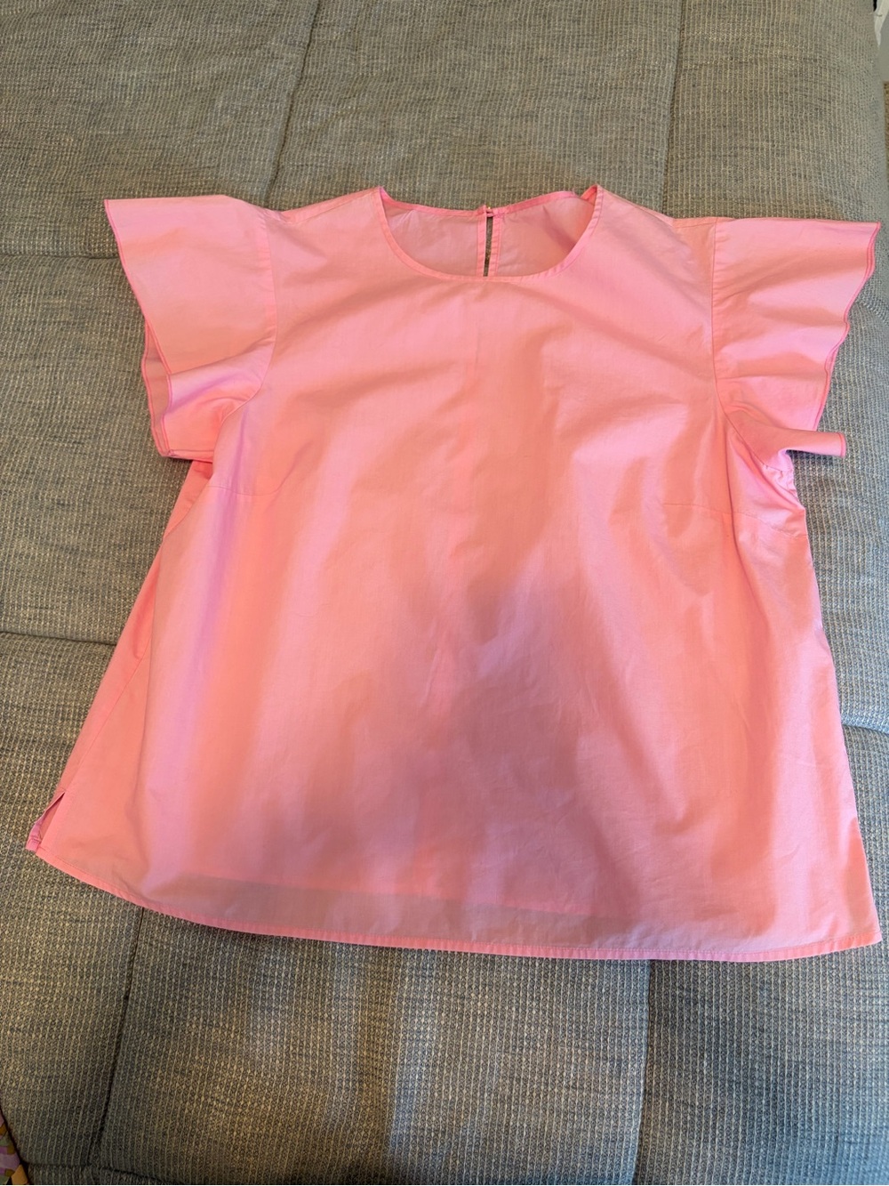 Draper James Light Pink Ruffle Sleeve Top
